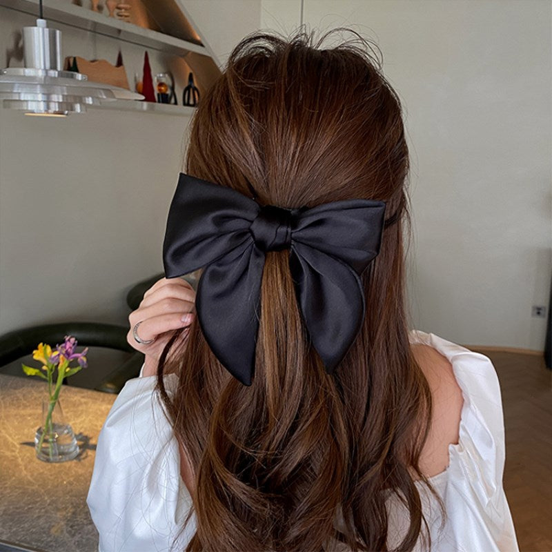 Girl Sweet High Bow Hair Ring Head Rope Rubber Band Net Red Simple Temperament Headdress