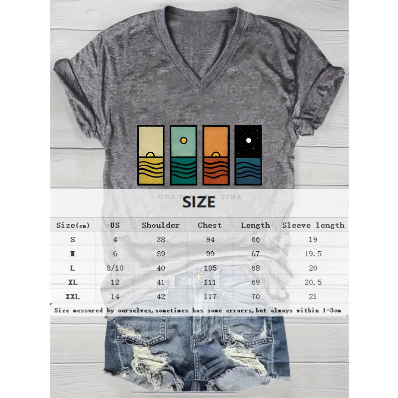 Geometric Mountain & Starry Night Graphic Tee