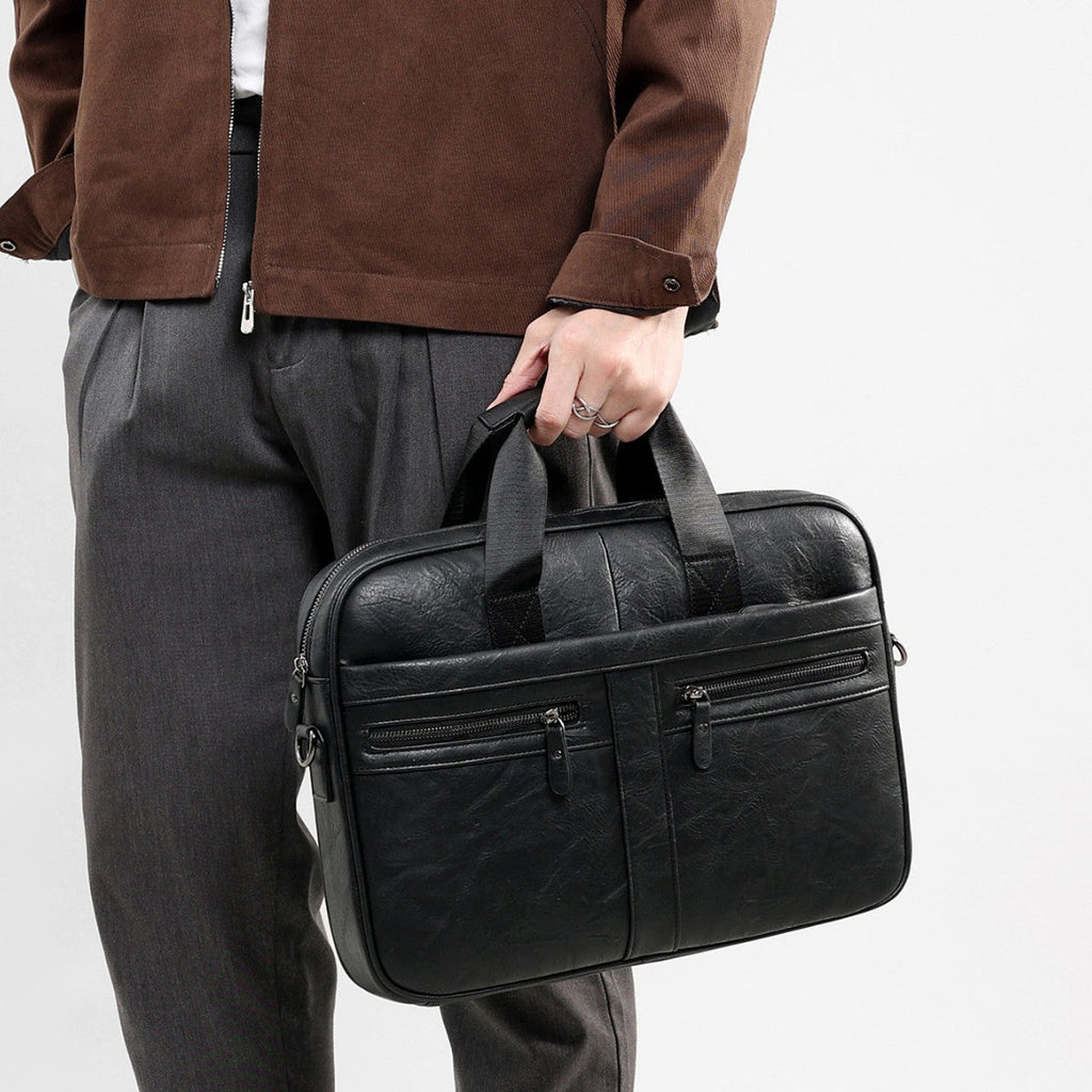 Retro Crazy Horse Pattern Briefcase For Men Briefcase
