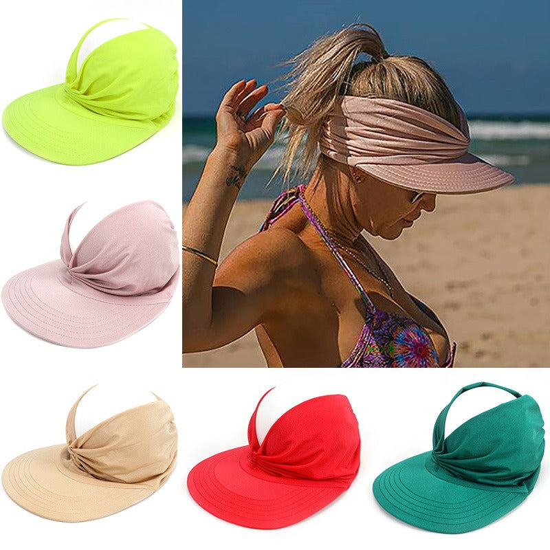 New hat Women's Sun hat Baseball cap Women's UV resistant personality adult empty top hat