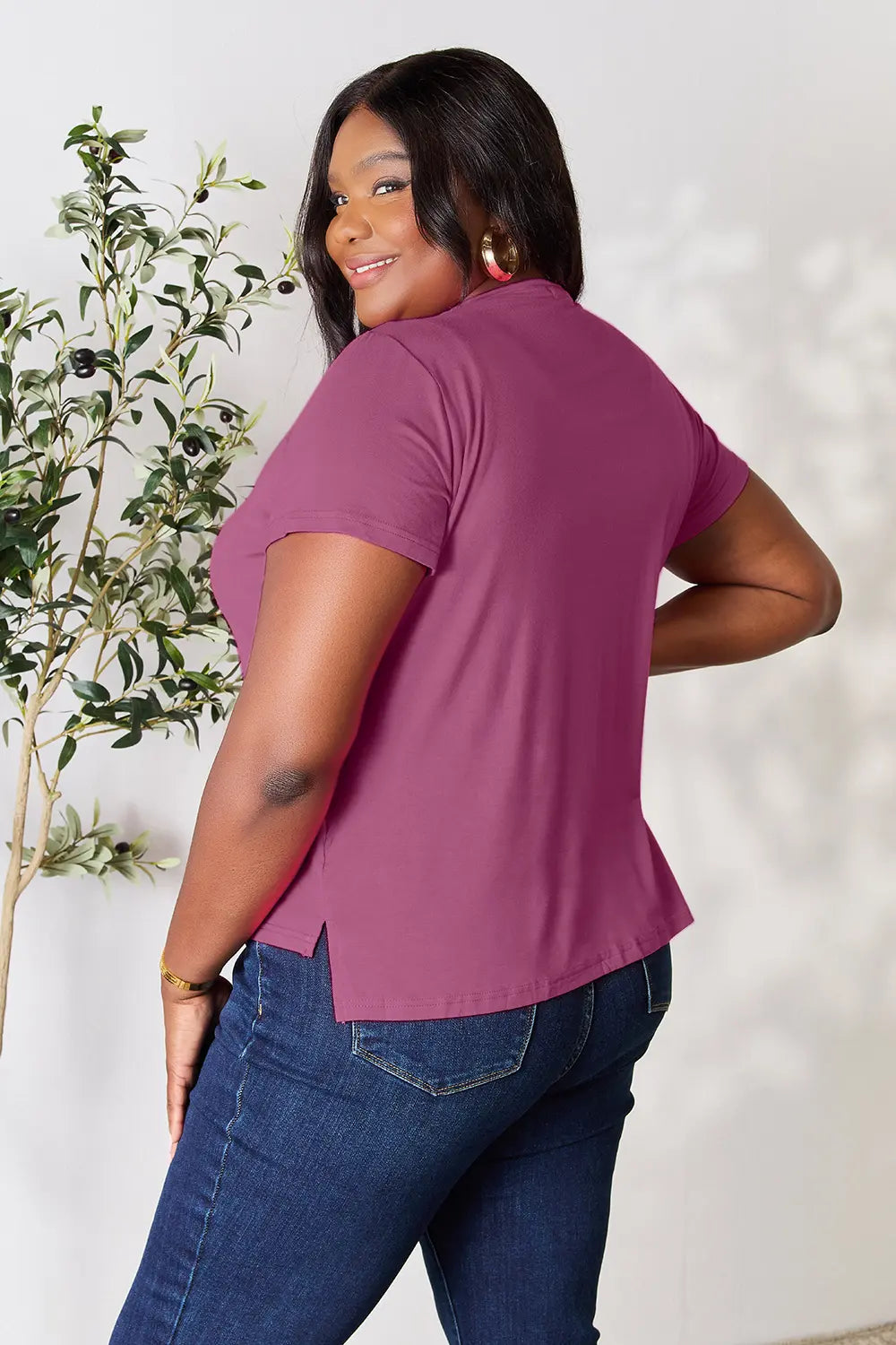 Basic Bae Full Size Round Neck Short Sleeve T-Shirt Plus Size