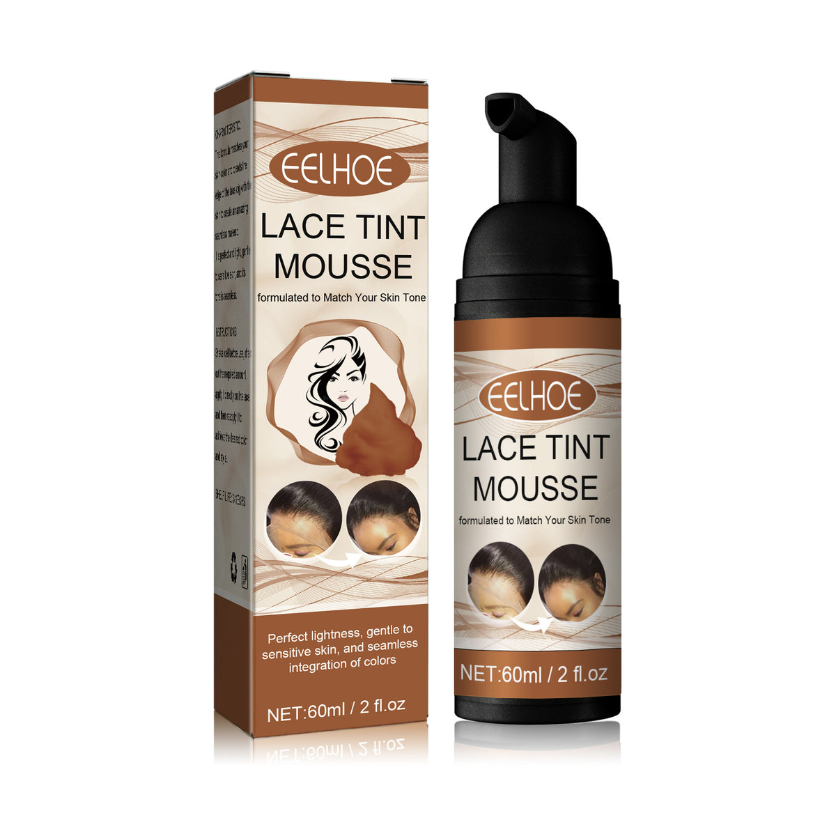 Lace Tint Mousse, No Damage Hair Easy To Color Wig Color Disposable Hair Conditioner