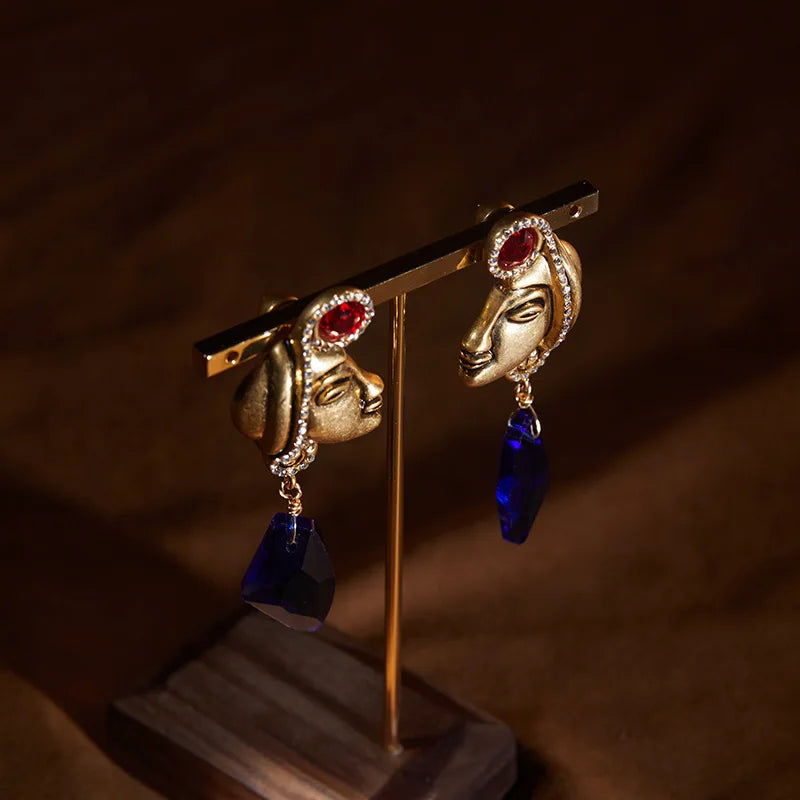 Silver Needle Drop Earrings
