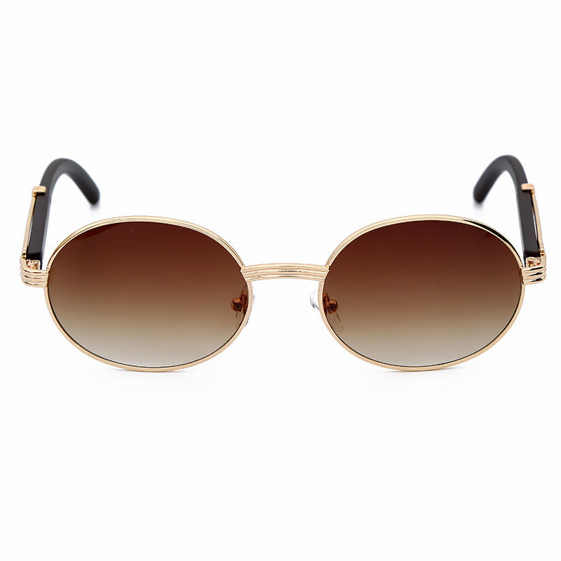 New Trend Ins Net Red Star With The Same Round Frame Sunglasses Big Frame Street Shooting Thin Sunglasses Naked Frame Sunglasses