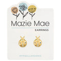 Hypoallergenic Gold Ladybug Studs