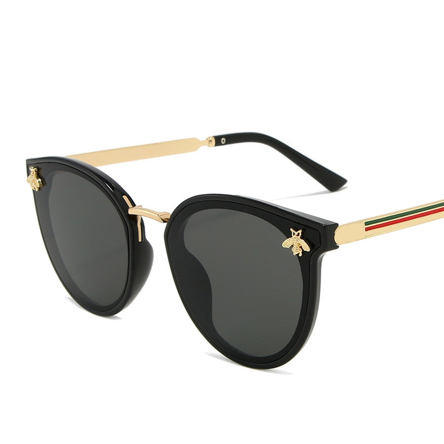 Bee Fashion For Women Sunglasses Men Square Brand Design Sun Glasses Oculos Retro Male Iron