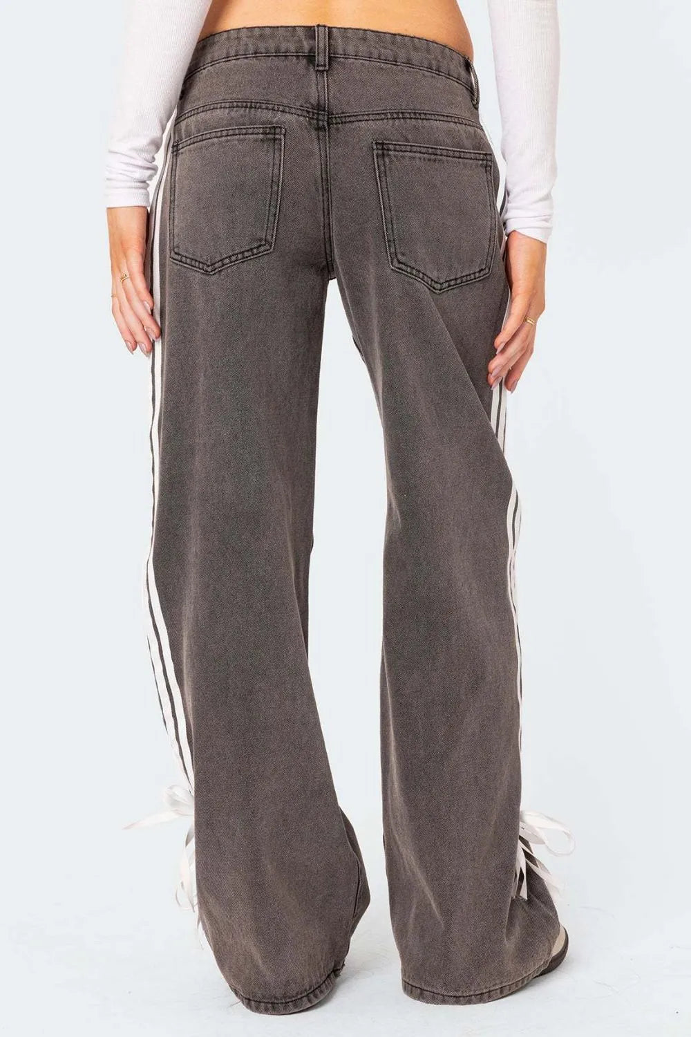 Side Striped Loose Fit Jeans
