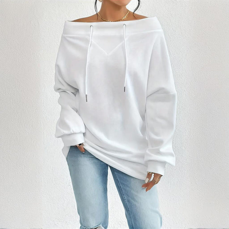 Plus Size Off Shoulder Pullover