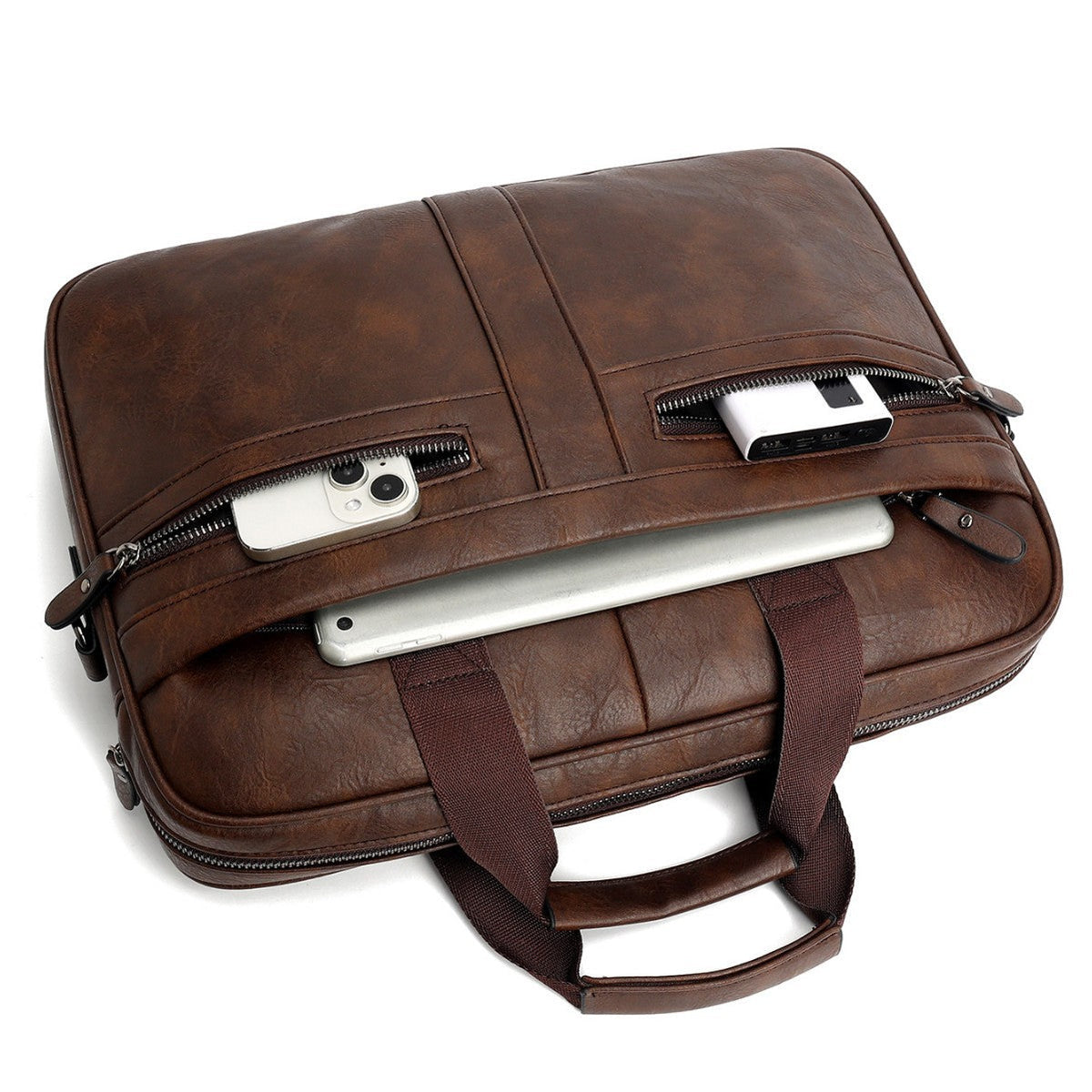Retro Crazy Horse Pattern Briefcase For Men Briefcase