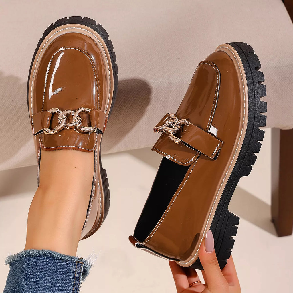 Chain Decor Chunky Loafers