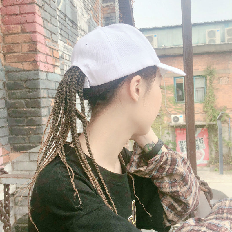 Dirty Braid Hat Wig with Three-Strand Braid
