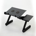 "Folding Adjustable Bed Study Desk - Aluminum Alloy Notebook Computer Stand