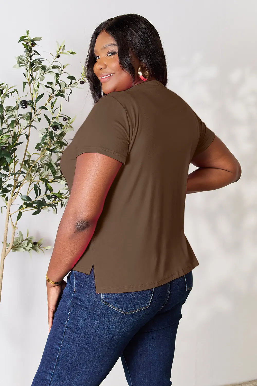 Basic Bae Full Size Round Neck Short Sleeve T-Shirt Plus Size