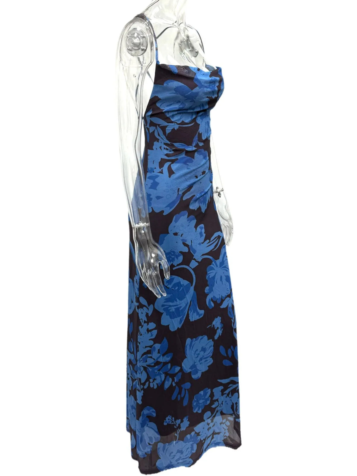 Floral Print Spaghetti Strap Maxi Dress