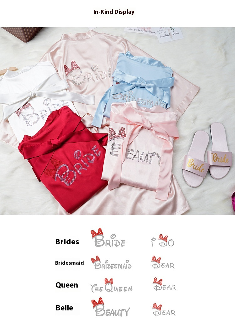 Custom Satin Bridesmaid Robes – Personalized with Name, Title, or Date | Wedding Party Gifts