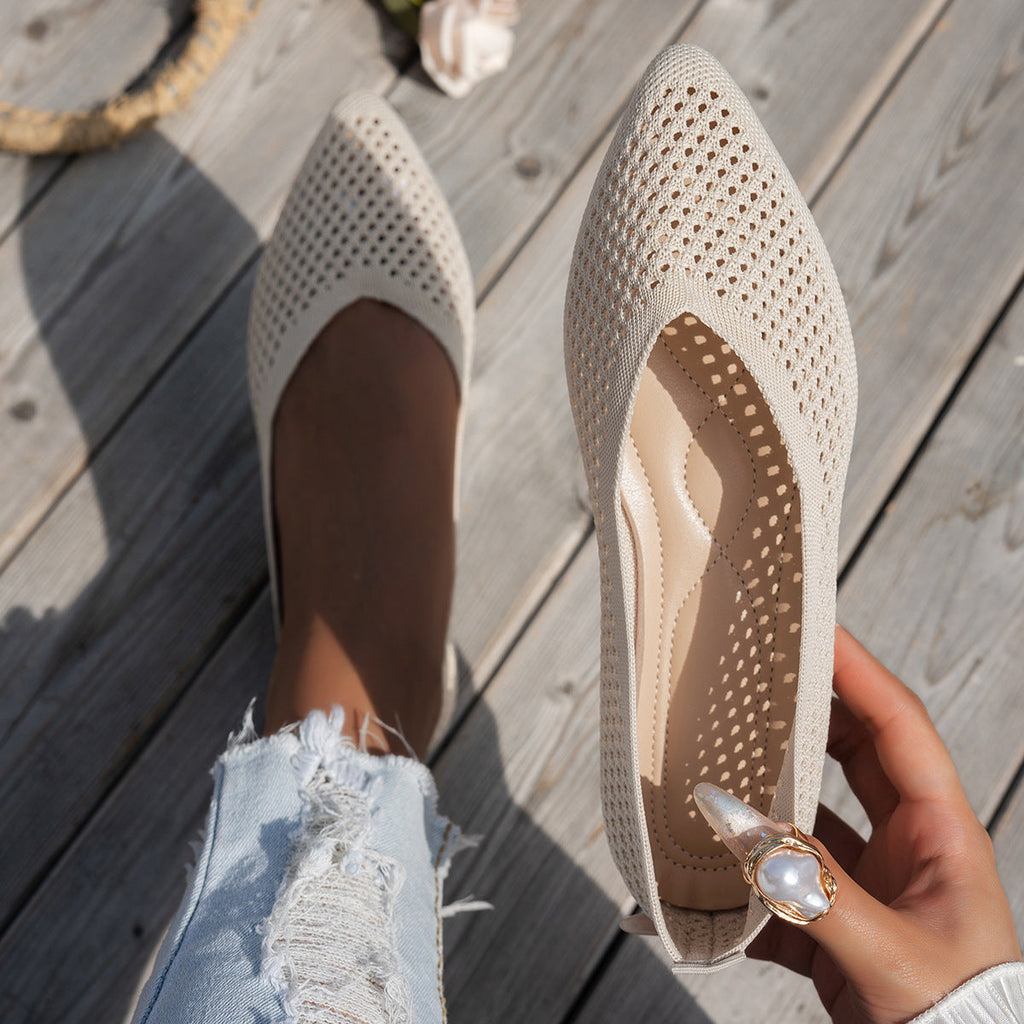 Pointed Toe Flyknit Loafers