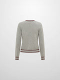 V Neck Argyle Sweater - Grey