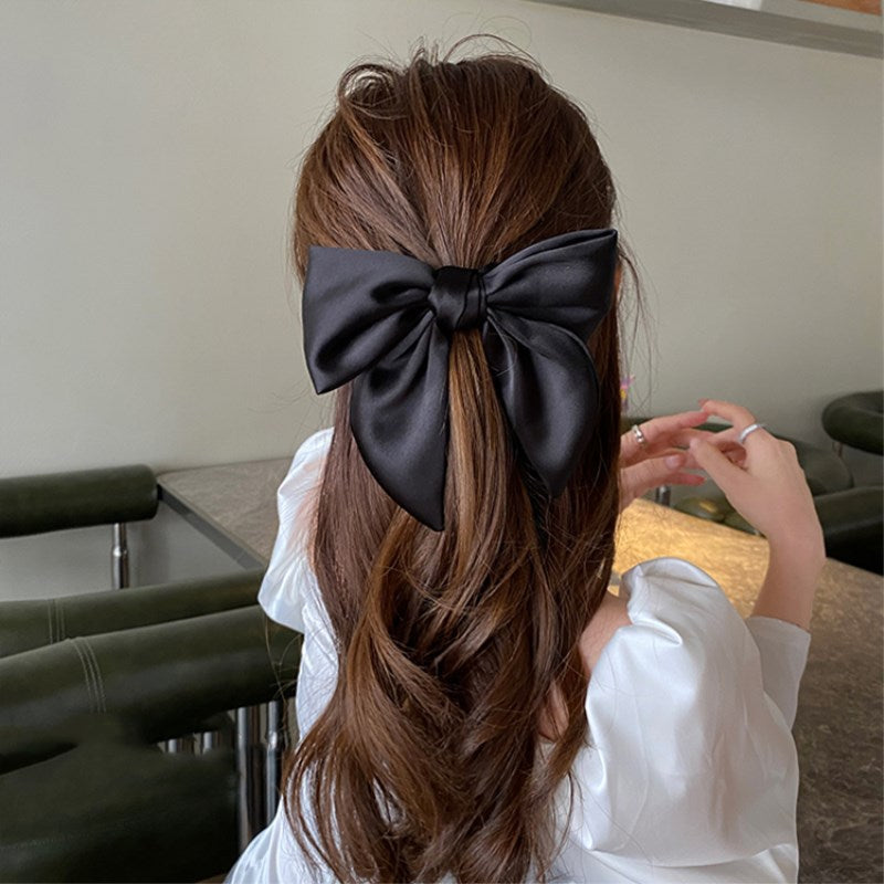 Girl Sweet High Bow Hair Ring Head Rope Rubber Band Net Red Simple Temperament Headdress