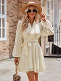 Miss Sparkling | Long Sleeve Wrap Front Dress