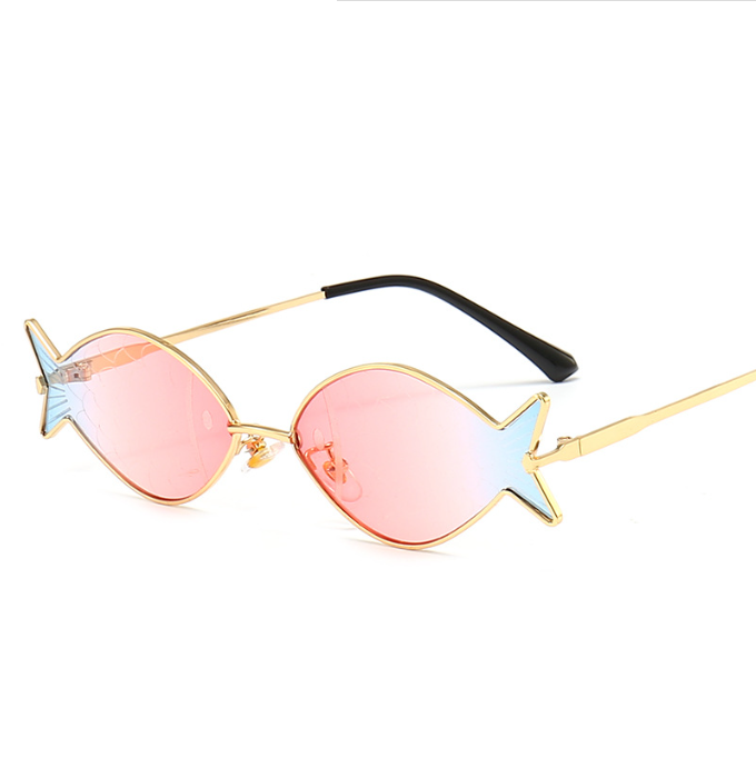 New fish shaped polygonal personality fashion sunglasses selfie shopping street shooting sunglasses