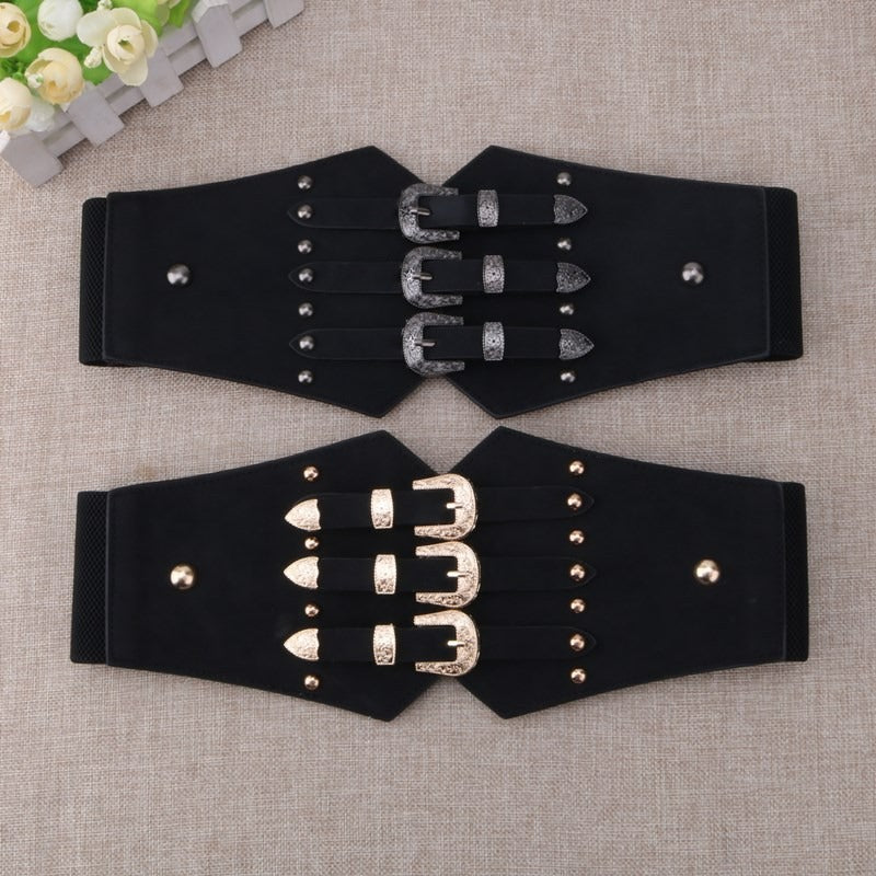 The Wide Cinch Belt — Black