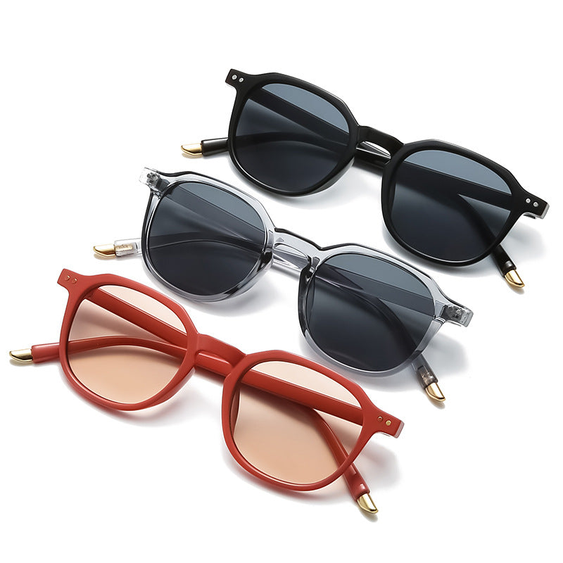 New European and American Retro Square Ladies Sunglasses Rice Nail Sunglasses