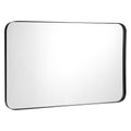 32 Inch x 20 Inch Metal Frame Wall-Mounted Rectangle Mirror
