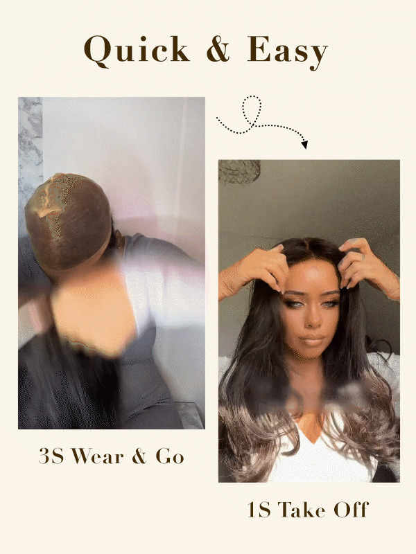 Junoda 7x5 Deep Parting Pre Cut Lace Bleached Tiny Knots Water Wave Shake n Go Glueless Wig
