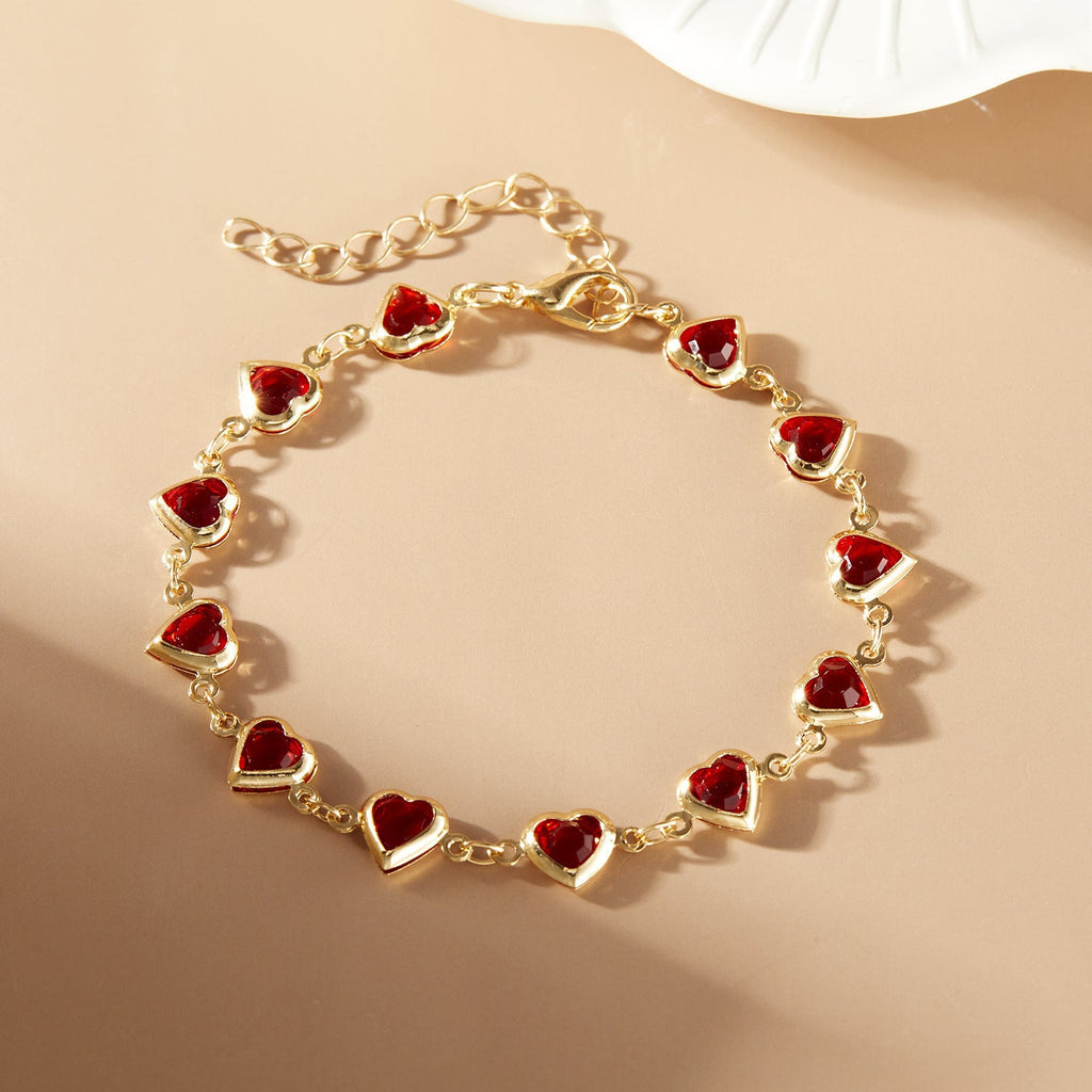 Affectionate Red Diamond Niche Light Luxury All-Match Exquisite