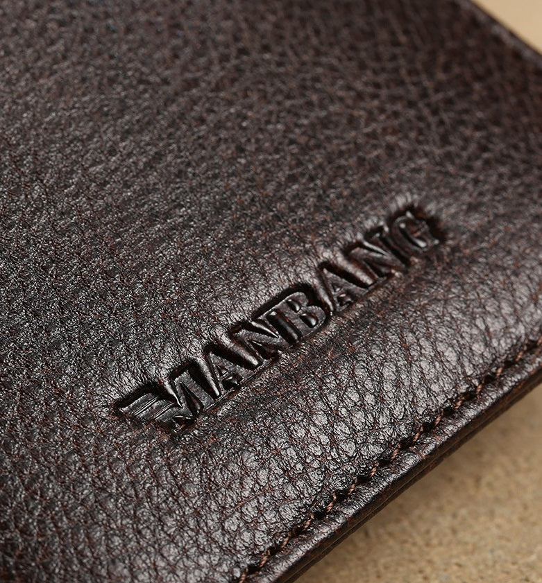 Anti-theft, Slim, Top-grain Cowhide Drivers License Holder And Card Case