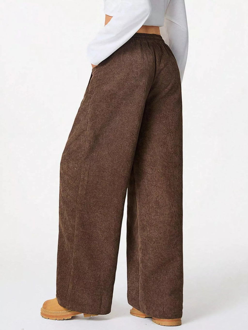 Casual Corduroy Wide Leg Pants