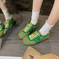 Contrast Panel Suede Sneakers