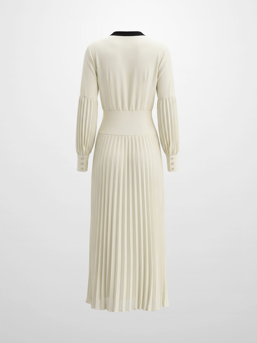 Mini Pleat Yoke Dress - Cream