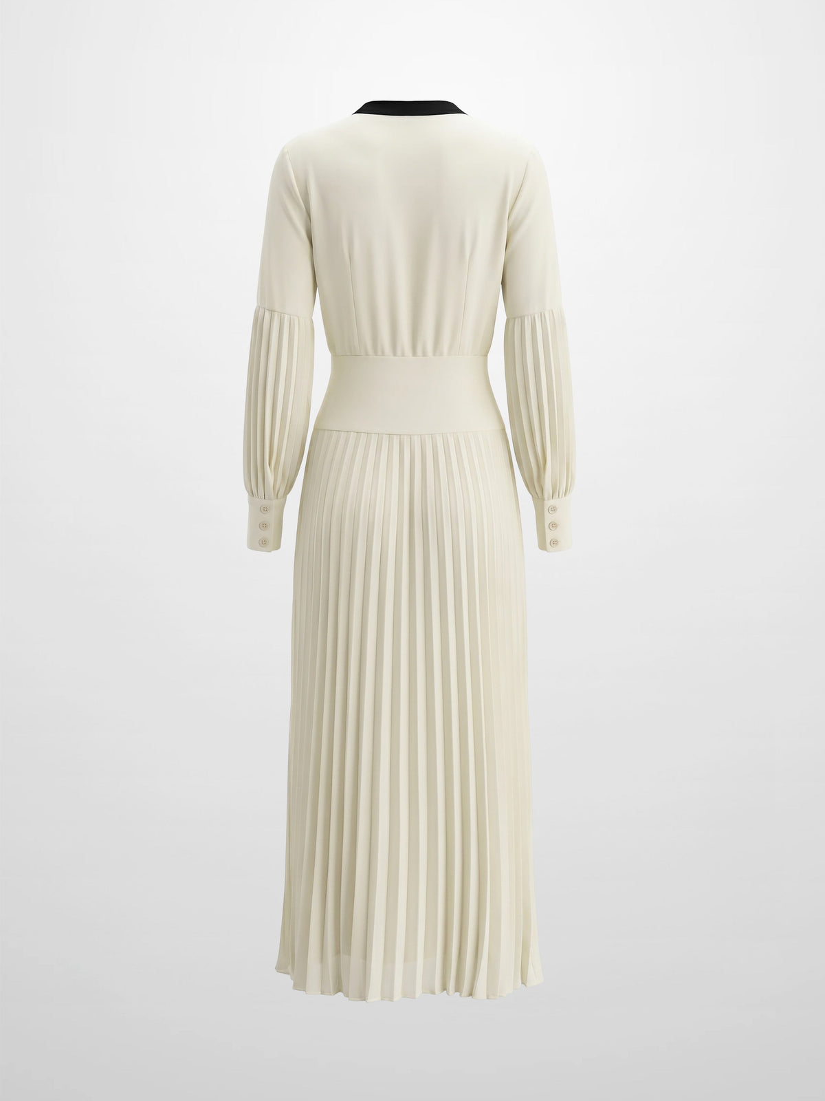 Mini Pleat Yoke Dress - Cream