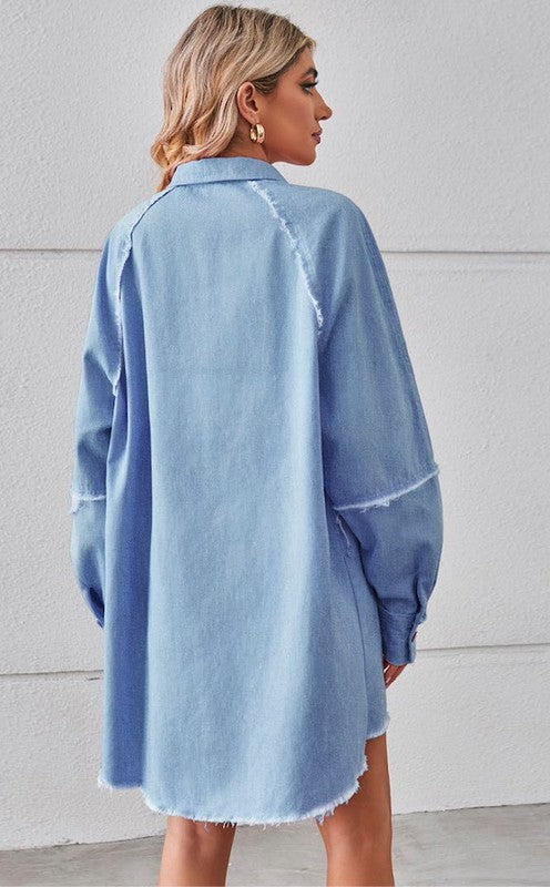 Miss Sparkling | Denim Dress-2