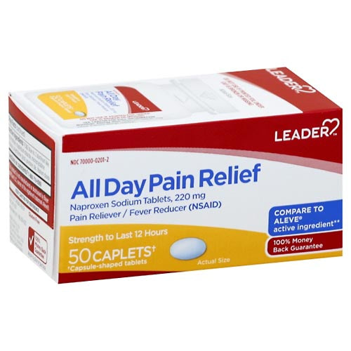 Leader™ All Day Pain Relief 220 mg Tablet CPLT, 50 EA (Compare to Aleve®)