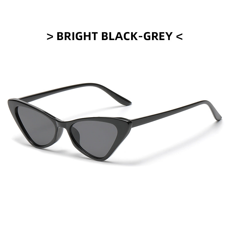 Hip-Hop Glasses Personality Candy Color Triangle Cat-Eye Sunglasses Fashion Trendy Style Sunglasses