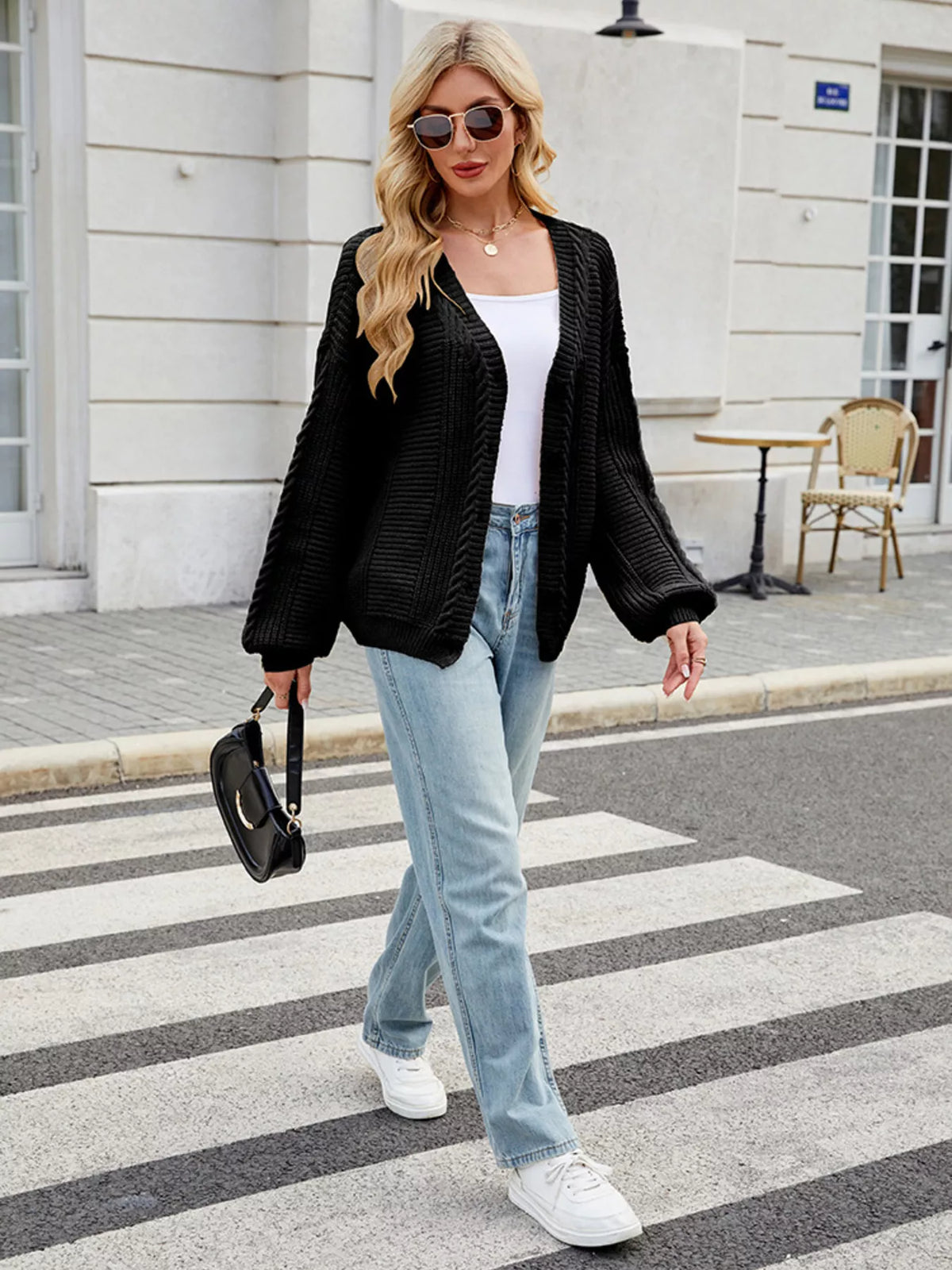Button Up Long Sleeve Cardigan