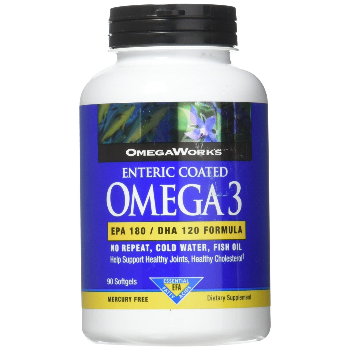 OmegaWorks Omega-3 Enteric Coated 90 Soft Gels