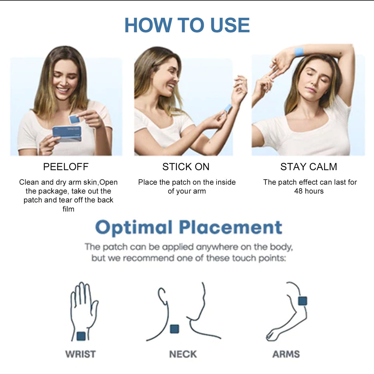Bio-Frequency Patch, Relieve Physical Stress Relax Mind And Body Sleep Peacefully Care Patch