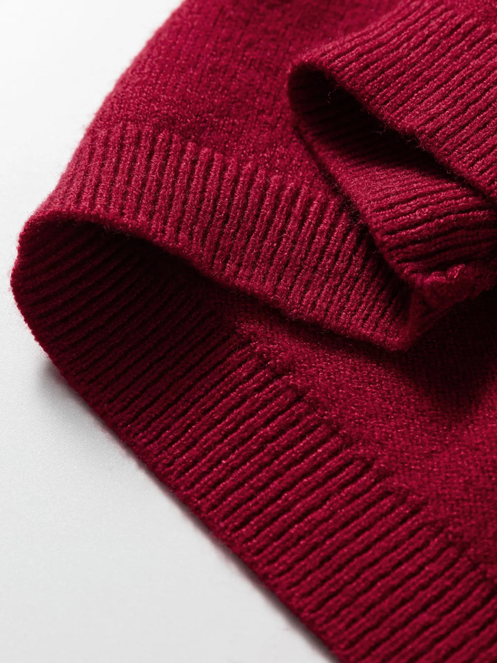 Solid Color Crew Neck Knit Cap Sleeve Sweater