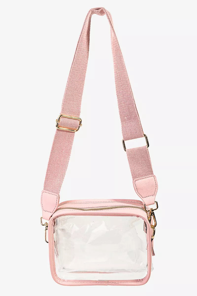 Fame PVC Clear Rectangular Crossbody Bag