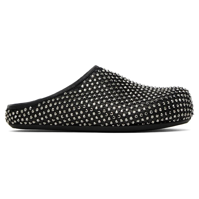 Diamond Round Toe Flat Slippers