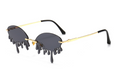 UV400 Trendy Tassel Sunglasses Fashion Retro Rimless Sun Glasses Steampunk Sunglasses Shades Funny Clouds Shaped Eyeglasses
