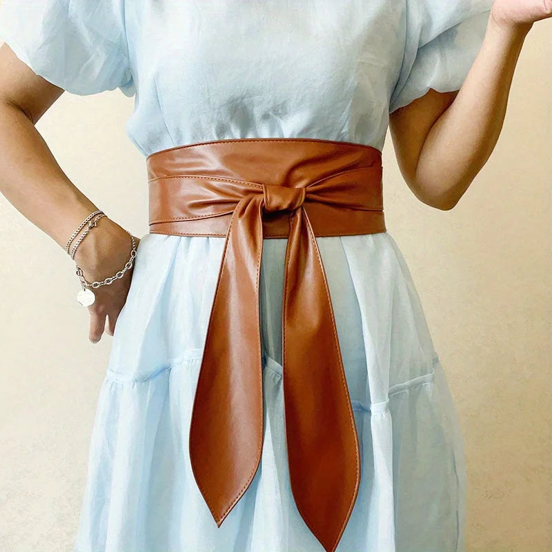 The Bowknot Obi Corset Belt — Black