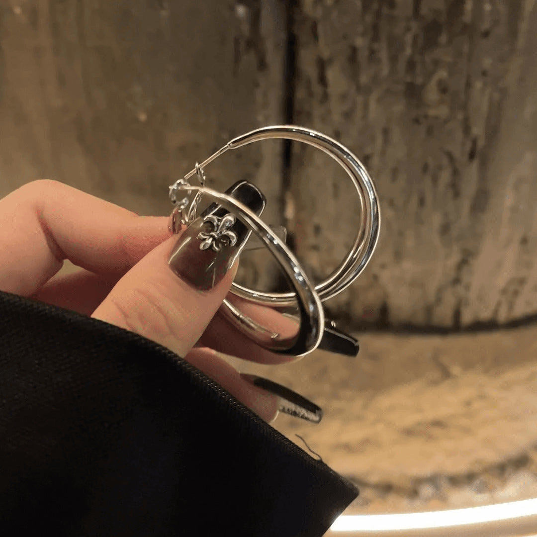 Open Heart Hoop Earrings