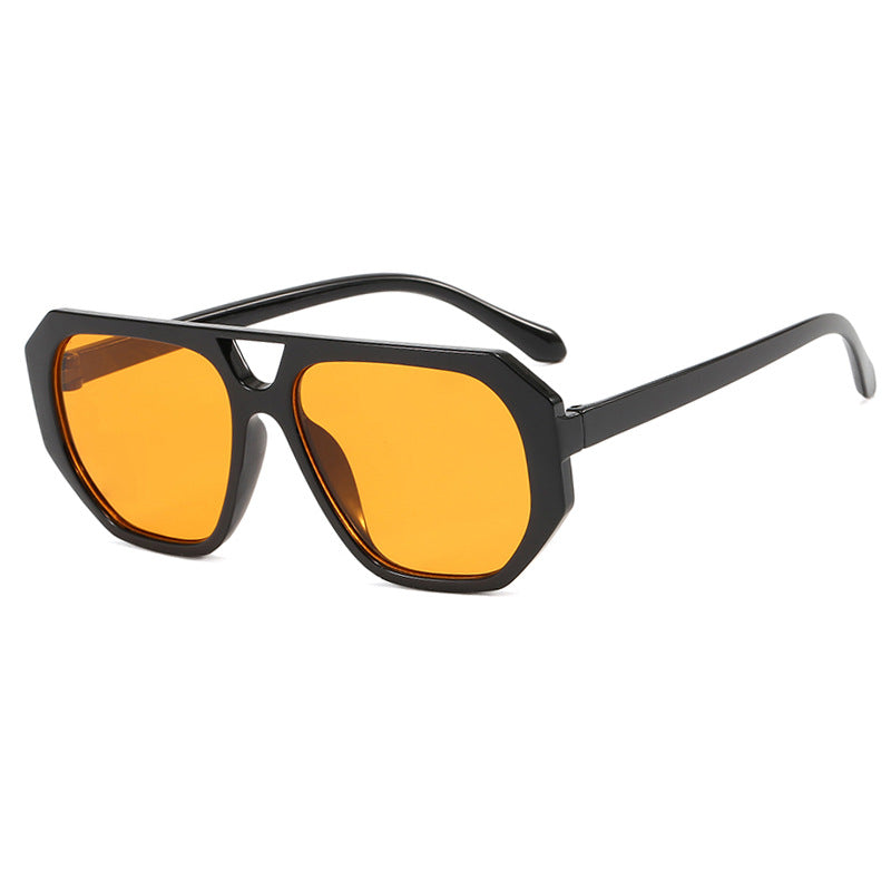 Double beam irregular polygon sunglasses Instagram popular sunglasses hip-hop street photography sunglasses