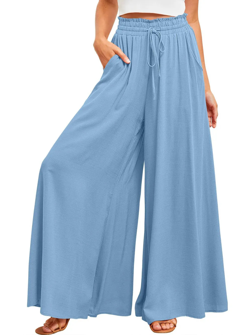 Wide Leg Pants with Pockets