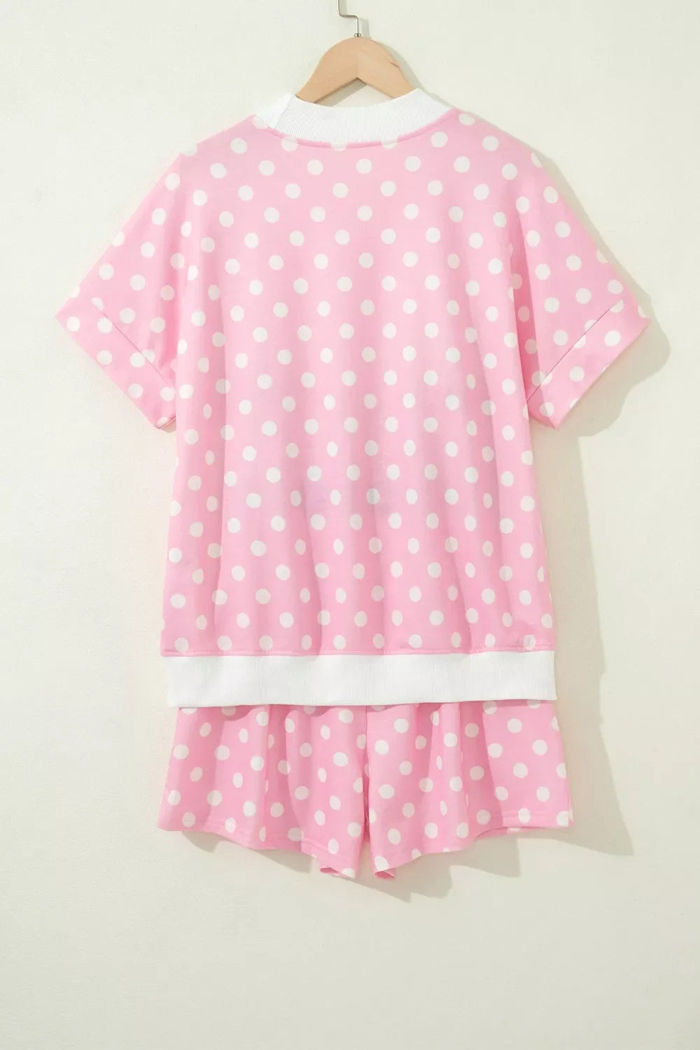 Polka Dot Short Sleeve Top and Shorts Set