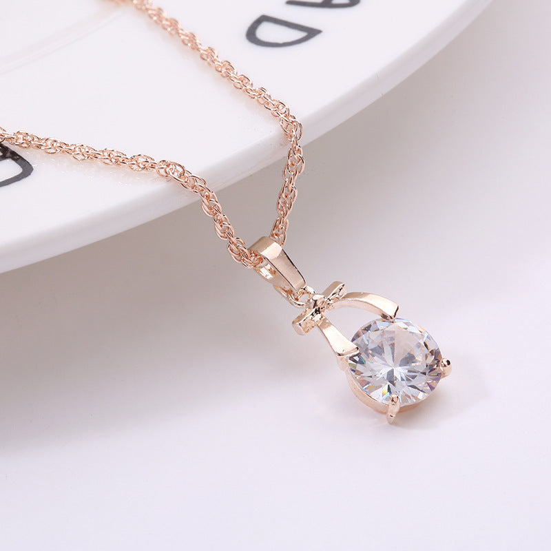 Crystal Jewelry Set with Butterfly Pendant